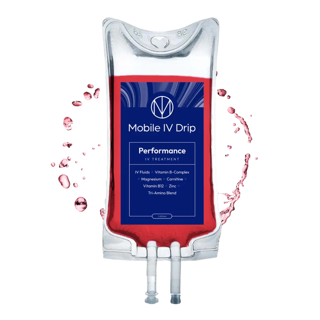 Mobile IV drip performance treatment bag