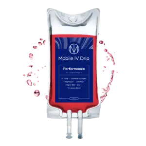 Mobile IV drip performance treatment bag