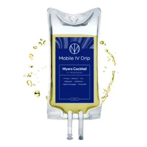 Mobile IV Drip Myers Cocktail treatment bag