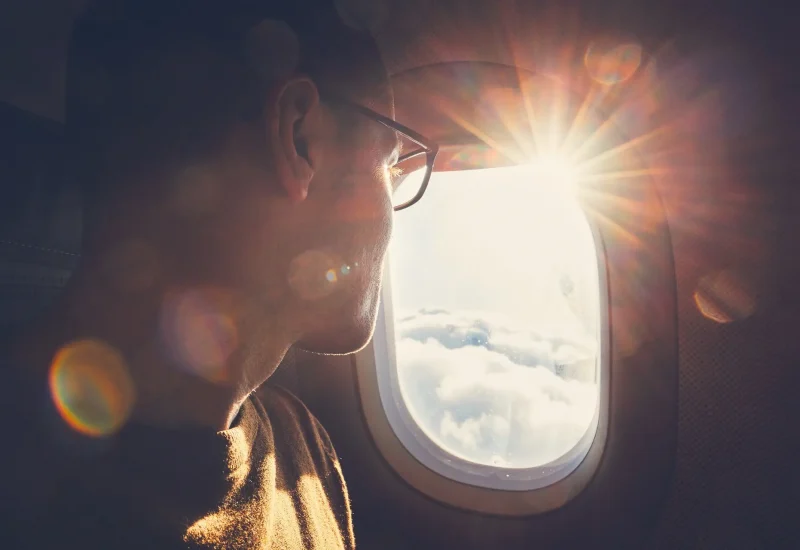 Traveling by airplane